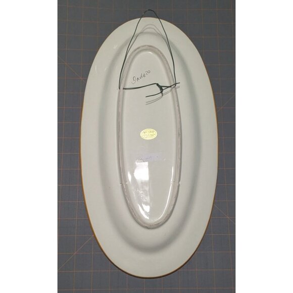 Hand-Painted Italian Ceramic Wall Plate Vineyard Scene Sunflowers - Picture 2 of 16